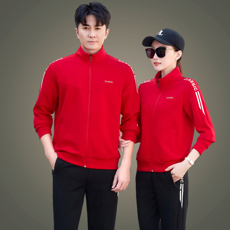 2026情侣韩版运动夹克三件套