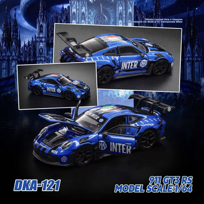 保时捷911 GT3 RS 米兰冠军纪念车 车魔王 1:64 合金开盖汽车模型