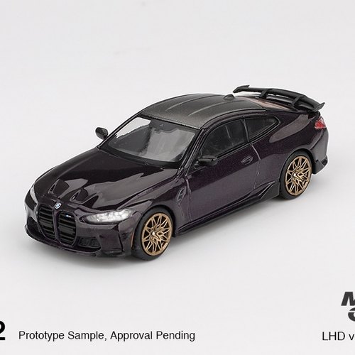 MINIGT 1:64 宝马BMW M4 M-performance G82 #1112合金汽车模型紫