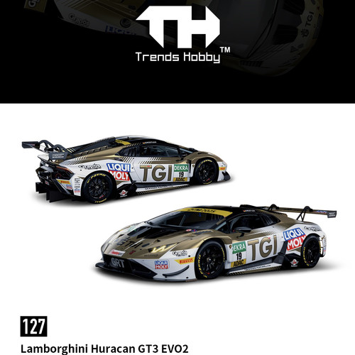 TH 1:64 兰博基尼飓风 Huracan GT3 EVO2 DTM 19#开盖版 合金车模