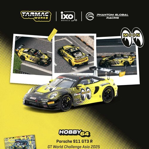 TW 1:64 保时捷911 GT3 R GT 2025亚洲世界挑战赛 合金汽车模型
