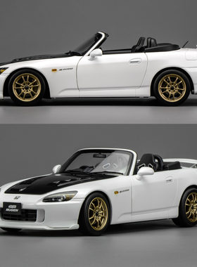 本田Honda S2000 AP2 MUGEN无限尾翼版 MH 1:18 合金全开汽车模型