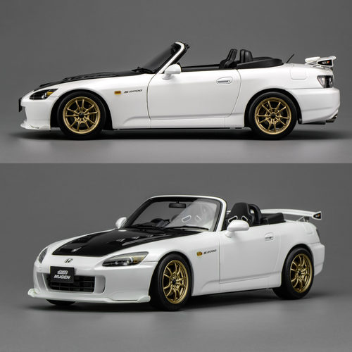 本田Honda S2000 AP2 MUGEN无限尾翼版 MH 1:18 合金全开汽车模型