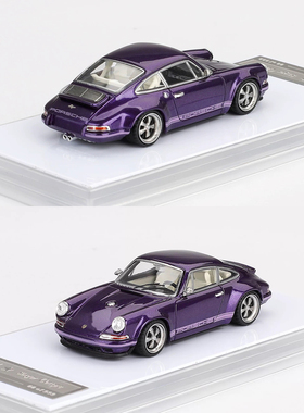 Zincit model 1:64 保时捷 911 singer Coupe DLS 紫色 合金车模