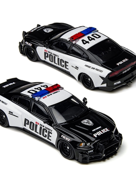 道奇战马斗殴者 宿敌Charger Brawler 警车TM/PSC 1:64  合金车模