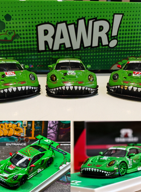 STAR RACE 1:64 SR 保时捷911 GT3 R 奶白288#赛车 合金汽车模型