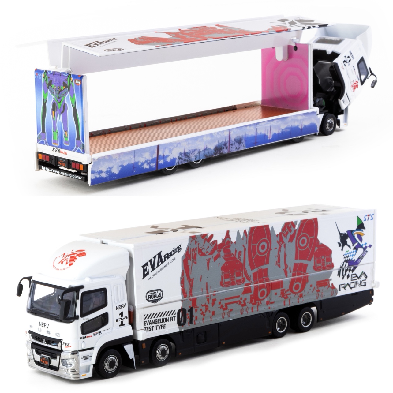 TW 1:64 三菱Mitsubishi Fuso Super Great EVA 飞翼货厢合金车模