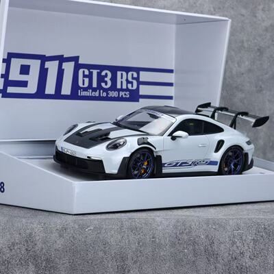 迷你切 1:18 保时捷911 992 GT3 RS 纽北赛道版 合金全开模型车