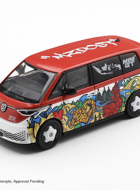 MINIGT 1:64 大众Volkswagen ID 巴士面包车 1209 合金汽车模型