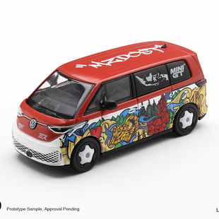MINIGT 1:64 大众Volkswagen ID 巴士面包车 1209 合金汽车模型
