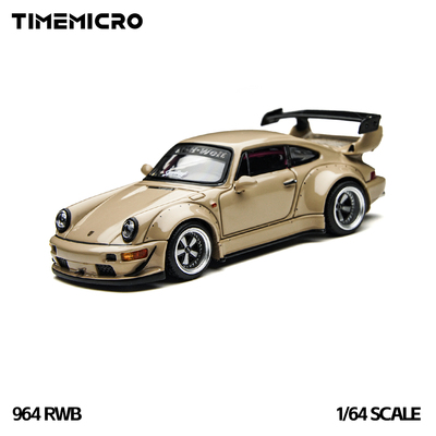 保时捷RWB 964 米色 车展版 TimeMicro TM 1:64 仿真合金汽车模型