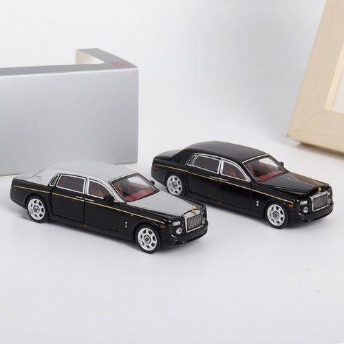 DCM 1:64 限量版 黑色 Phantom VII 劳斯莱斯幻影7代全开汽车模型