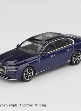 MINIGT 1:64 宝马BMW i7 xDrive60 Tanzanite 1111合金汽车模型蓝