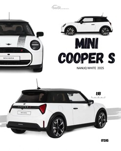 2025款 宝马迷你 MINI COOPER S JCW OTTO 1:18 仿真汽车模型收藏