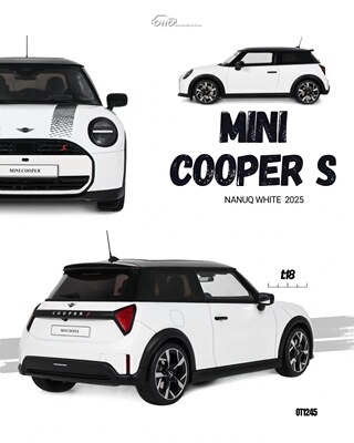2025款 宝马迷你 MINI COOPER S JCW OTTO 1:18 仿真汽车模型收藏