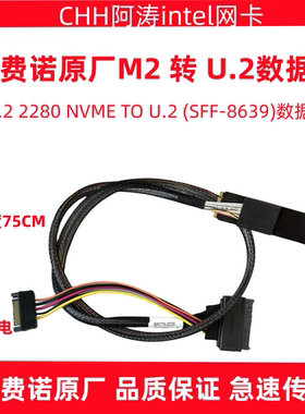 安费诺 原厂 U.2 转 M2  数据线 nvme2280 TO U2转接线