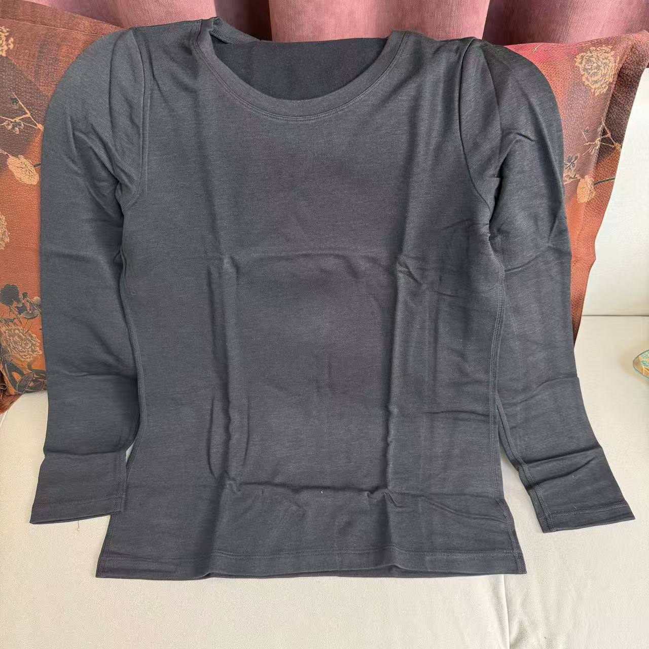 米瑞多娜 真丝拉绒打底衫 桑蚕丝  针织上衣打底衫