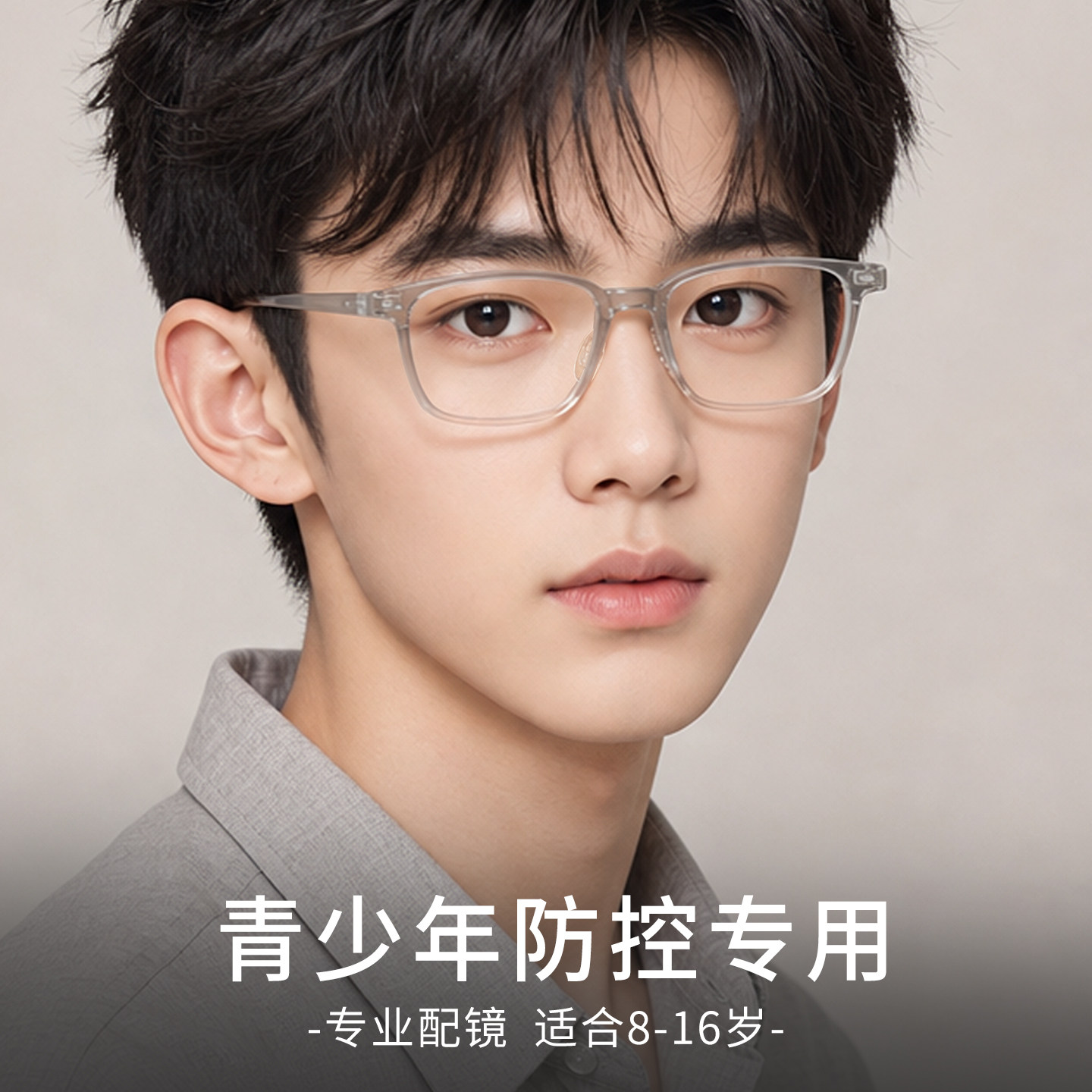 青少年超轻硅胶离焦防控眼镜架