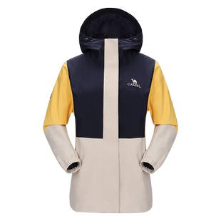 【熊猫系列】骆驼三防冲锋衣女单层外套户外防水西藏旅游登山服装