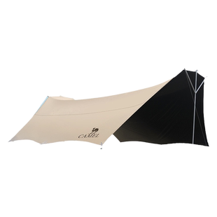 【三叉戟】骆驼户外露营黑胶天幕帐篷野营防晒防水装备野餐遮阳棚