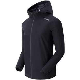 骆驼加绒夹克单层登山服运动外套女士2026春秋户外防风薄绒茄克男