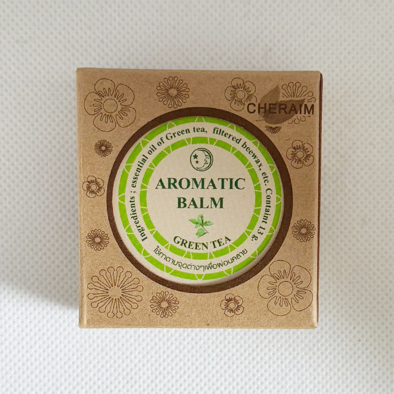 泰国aromatic绿茶味精油膏13g舒缓 绿茶清新味 祝棉膏