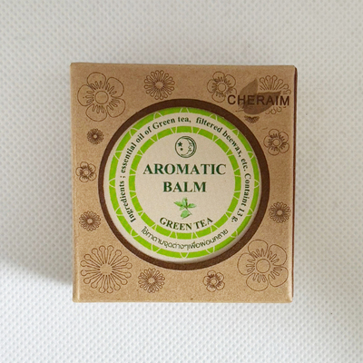 泰国aromatic绿茶味精油膏13g舒缓 绿茶清新味 祝棉膏