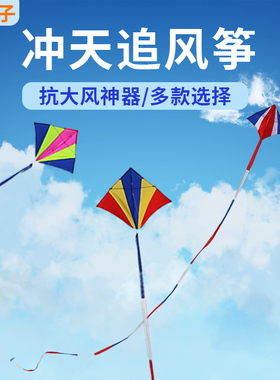 王侉子潍坊冲天追544伞布风筝大人专用高档大型抗大风风筝儿童