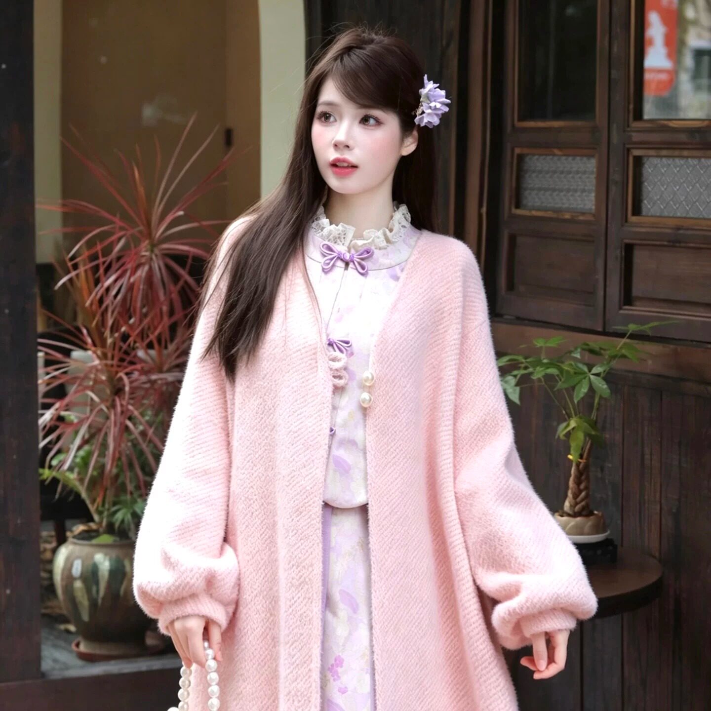 瑶西银杏圆舞曲汉服中长款外套图片