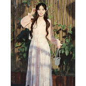 落樱缤纷 古装 汉服国风女装 日常春季 瑶西 新中式 套装 新款 裙子