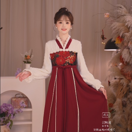 加绒款汉元素国风连衣裙