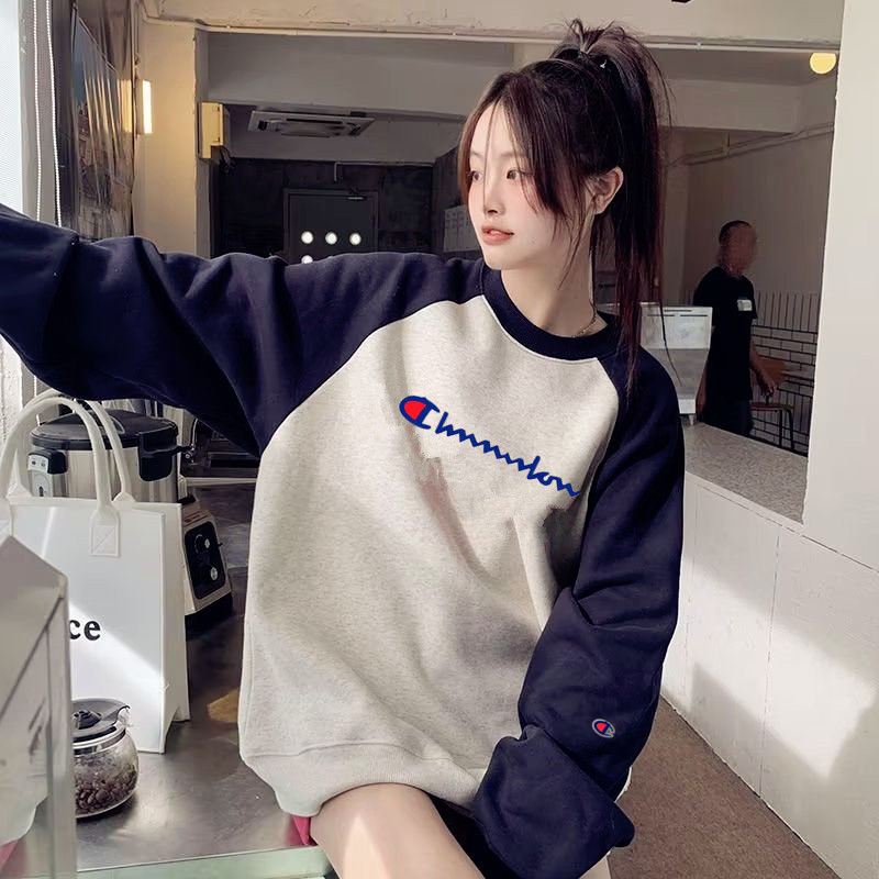 潮牌秋冬加绒卫衣少女INS加厚休闲百搭宽松可爱保暖上衣