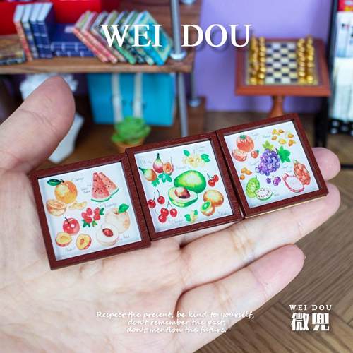 12分娃屋迷你简约挂画