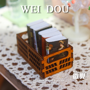 微缩娃娃屋12分漫画小书ob11迷你模型木质书本dollhouse拍摄道具