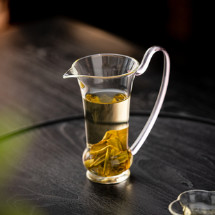 尚器 宋式提耳玻璃公道杯 透明公杯分茶杯轻奢古典茶盅2025新款
