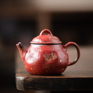 尚器 满山红洒金手捏思婷壶 创意手作家用泡茶壶家用陶瓷功夫茶具