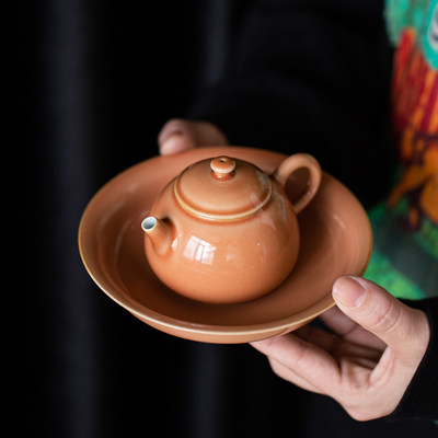 西柚红贵妃壶女士专用小壶用家用日式功夫茶具陶瓷过滤泡茶壶急须