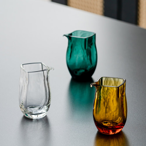 尚器 迷你小四方高硼硅玻璃公道杯分茶器皿茶盅小号优雅茶具茶杯