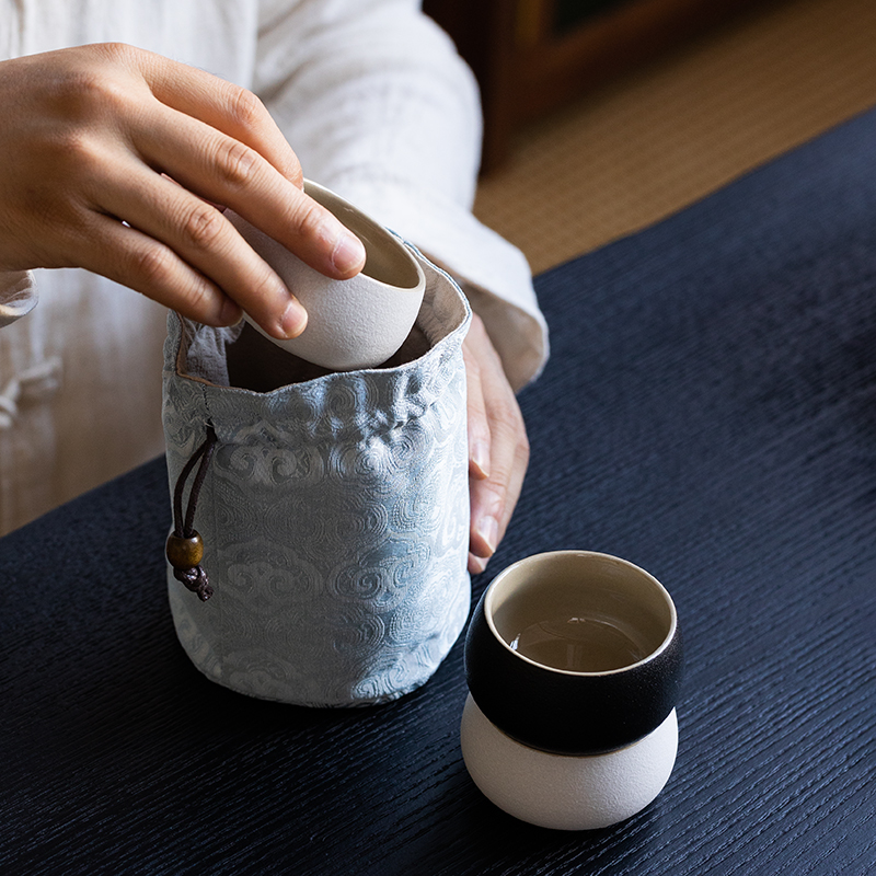 简约中式主人杯收纳袋