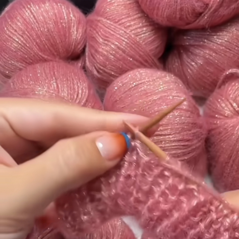 新品金葱蓝眼泪金丝喷毛线