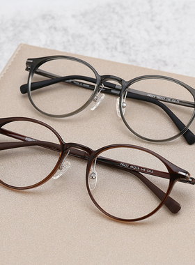 dit眼镜韩系超轻进口塑钢男女可配高度近视镜框文艺复古圆框眼睛