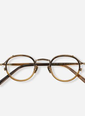 日本进口板材超轻纯钛小圆框高度近视复古手工眼镜框架金子眼镜新