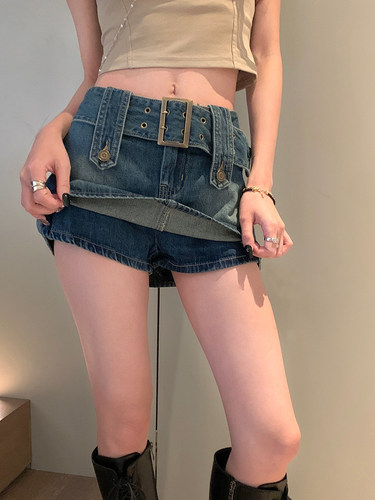 辣妹性感牛仔裙裤女设计感半身裙