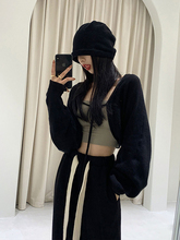 大码胖妹妹冰丝防晒针织开衫女春夏新款长袖披肩宽松薄款外套上衣