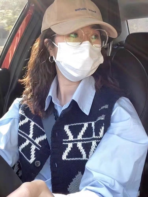 胖妹妹背心秋冬新款毛衣马甲