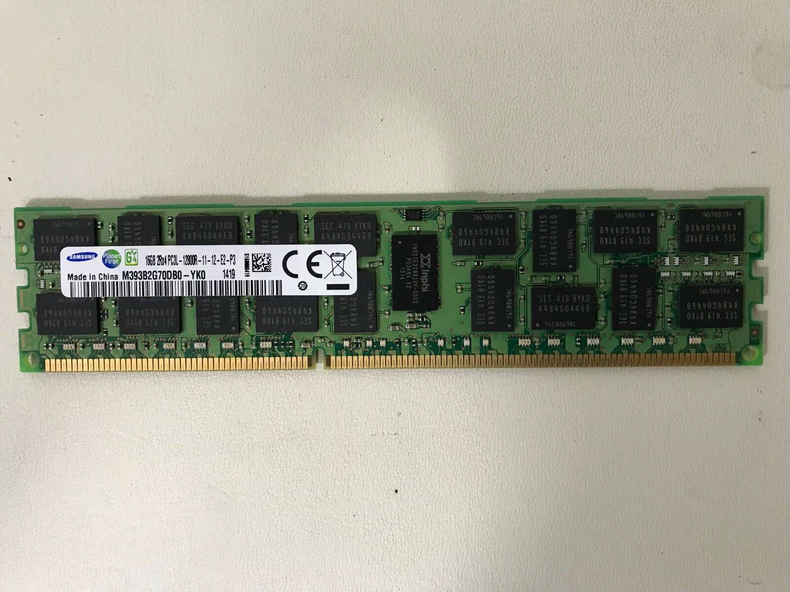 三星M393B2G70DB0-YK0 16G 2RX4 PC3L-12800R服务器内存DDR3 1600