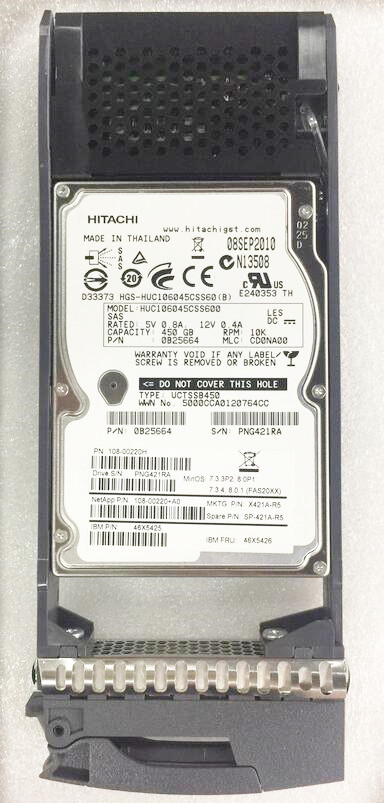 NetApp X421A-R5 450G 10K SAS 2.5硬盘FAS2220 FAS2650 FAS3220