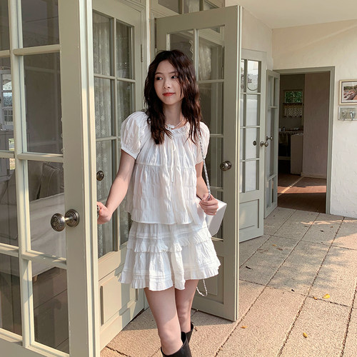 夏季一字肩芭蕾风少女衬衫