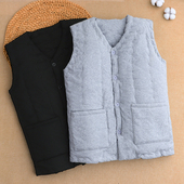 男士 纯棉花手工马甲冬季 加厚保暖内穿弹性背心中老年坎肩背心内穿