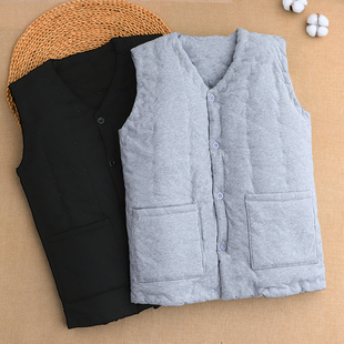 男士纯棉花手工马甲冬季加厚保暖内穿弹性背心中老年坎肩背心内穿